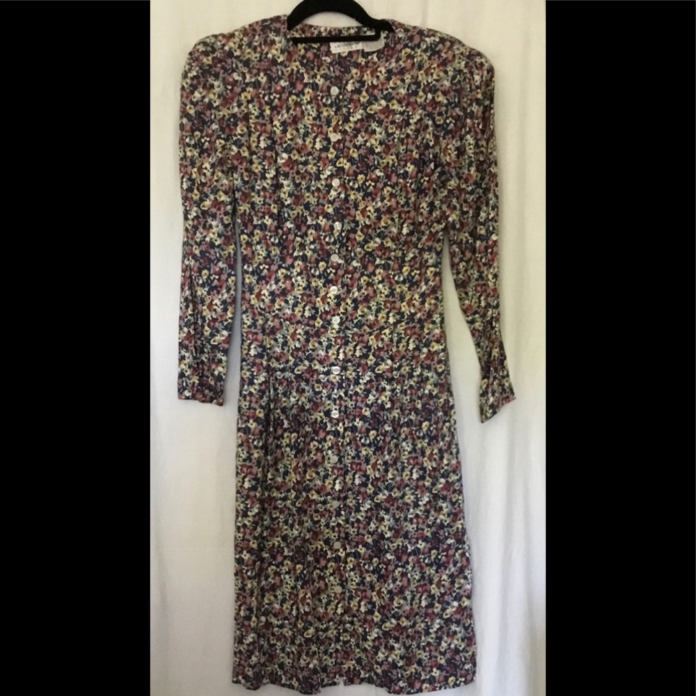 Vintage Liz Claiborne Floral Dress Petite size 6
